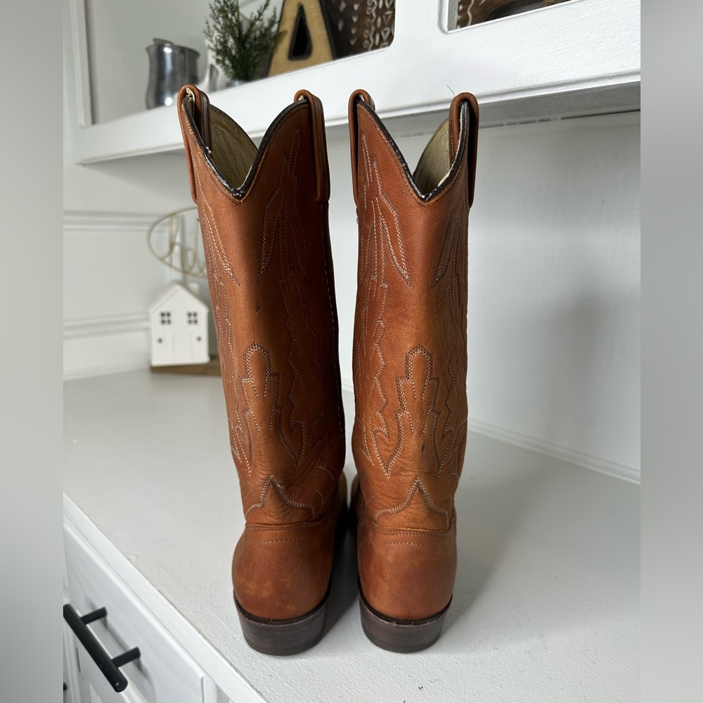 Vintage Dan Post x Marlboro Men’s 9M Cowboy Boots Made in USA | Classic Western - Picture 6 of 11